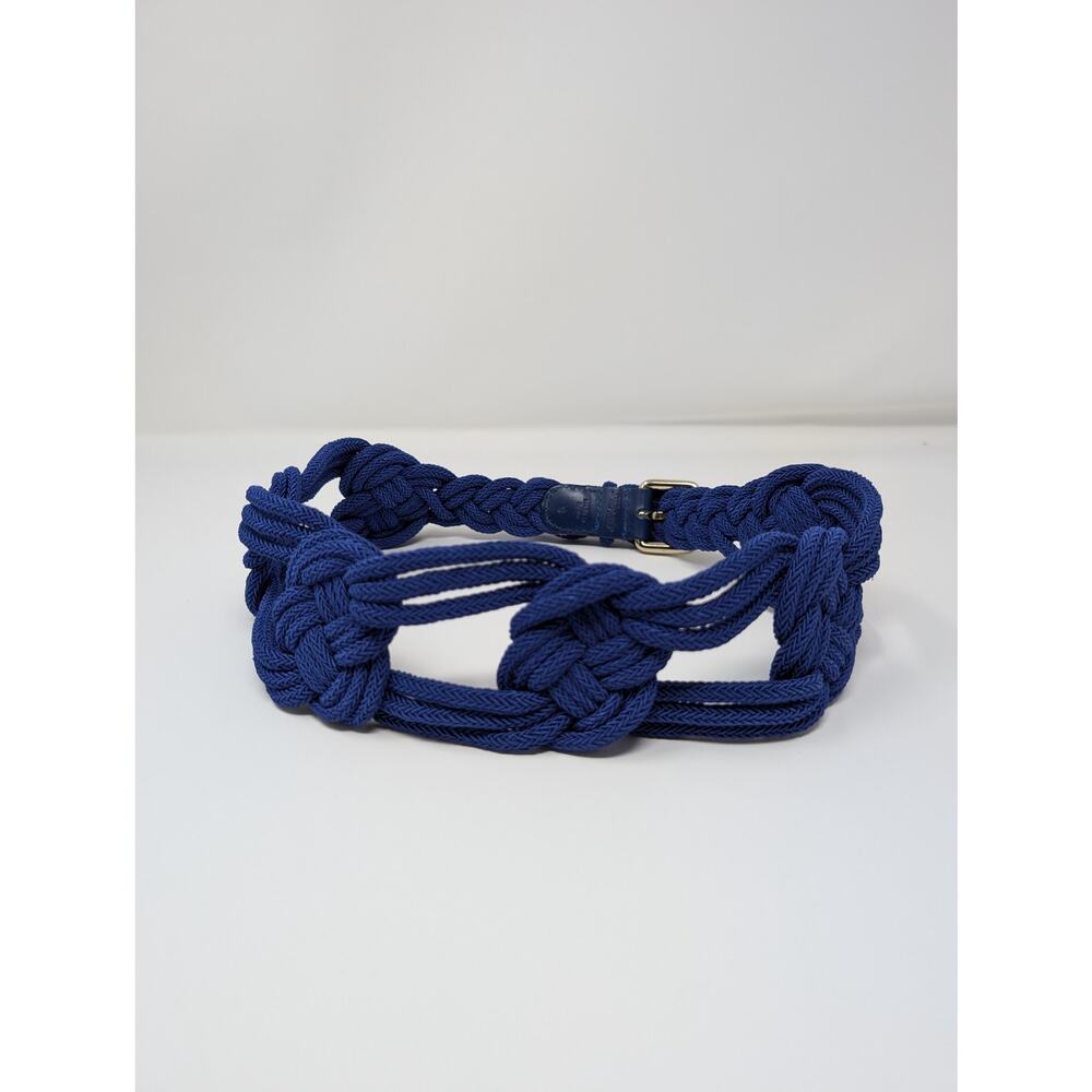 Temperley London Knot Braided Rope Belt‎ Blue Adjustable Boho - Picture 4 of 5